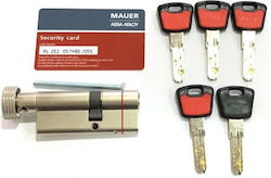 Security Cylinder Mauer Elite 2 Red Line With Knob Internal Nickel 62mm P31x31 Security Cylinder Mauer Elite 2 Red Line With Knob Internal Nickel 62mm P31x31