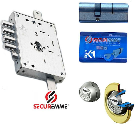 Încuietoare Pentru Ușă Blindată Securemme Cu Angrenaj Cilindru K1 & Defender Disec Sferik Rok