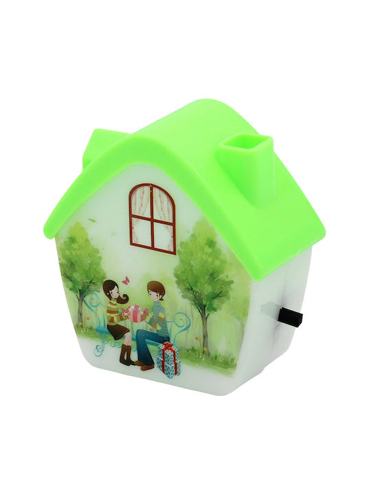 Keskor Luminiță de Noapte LED Căsuță Verde