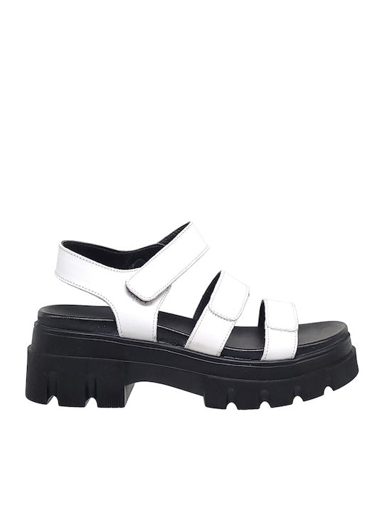 Women's Flat Sandals Flatforms in White Color