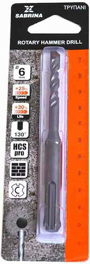 Τρυπάνι Sds Plus Διπλό Σπείρωμα Ø 6 Χ 110mm