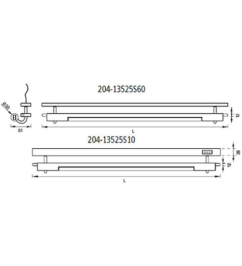 Φωτιστικο Κουζινας Forma E Funzione Orizonte & Σουκο 204-13530s100#