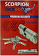 Scorpion Lock Cylinder – Cylinder Premium Security Nickel Size 90mm A:45mm-B:45mm