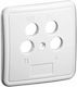 White Cover Sockets 4 Outputs Spaun Ada04w