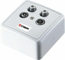 Octagon Twin Sat TV-Antenna Socket 4loch_sd4-00 Octagon Twin Sat TV-Antenna Socket 4loch_sd4-00
