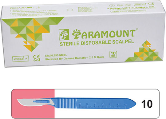 Paramount – No 10 Νυστέρια Mε Λαβή Μιας Χρήσης 10τμχ