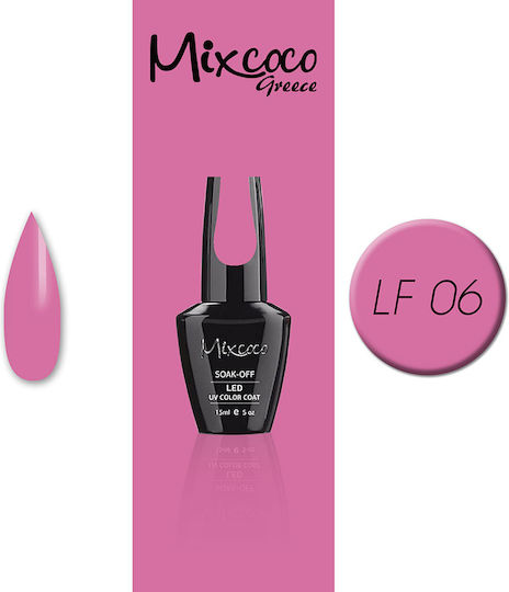 Mixcoco Lf-06 Полутрайни лакове за нокти Barbie Розов 15мл