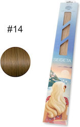 Seiseta Haarverlängerung Tape-in 50/55cm #14 6 Stück 15g