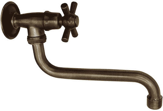 Outdoor Faucet 00300 Bronze Bottom Flow Single Rosette 1/2 Inch