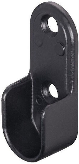 Στηριγμα Σωληνας Οβαλ 32μμ Manart Μαυρο 244-716m19blac