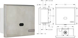 Built-In Urinal Flushometer Valve Photocell Presto Batteries