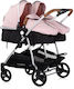 Chipolino Duo Smart Verstellbar Doppelter Kinderwagen Geeignet für Neugeborene Pink Marshmallow 12.2kg