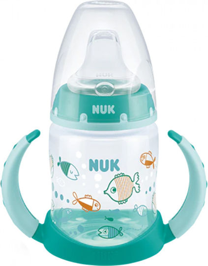Nuk First Choice Plus Εκπαιδευτικό Μπιμπερό Σιλικόνης με Λαβές Πράσινο για 6m+ 150ml 6-18M