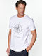 Tricou Redgreen Cu Imprimeu Compass Alb