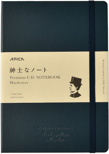 Apica Premium Cd Notebook 96 Sheets A5 Ruled Blue