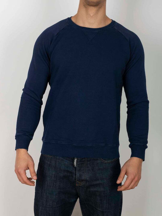 Seven Sweatshirts Für Herren Langarm Blau Rundhalsausschnitt Rippenabschlüsse Normale Passform Bm15700-mg. Blau Navy