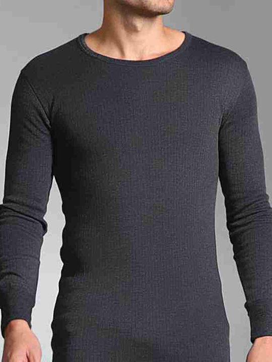 Men's Thermal Long-Sleeved Shirt Heat Holders Anthracite
