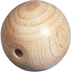 Wooden Ball Diameter 10mm Single Hole 2.8mm