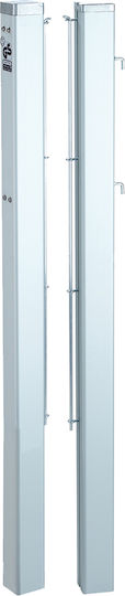 Tennis Posts Square Set 2 Aluminum