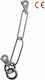 Raumer Steel Carabiner Ø10 2 Plates Rock Hangers + 1 Chain + 2 Rings Ø10