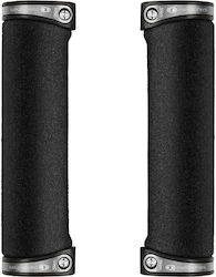 Crankbrothers Cobalt Black Silver Bicycle Handlebar Grips