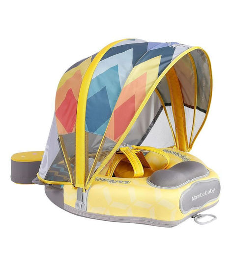 Mambobaby Σωσίβιο Swimtrainer με Σκίαστρο Κίτρινο
