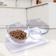 Schalen aus ABS-Kunststoff Futter & Wasser für Hund & Katze auf Basis von 2x in Transparent Farbe