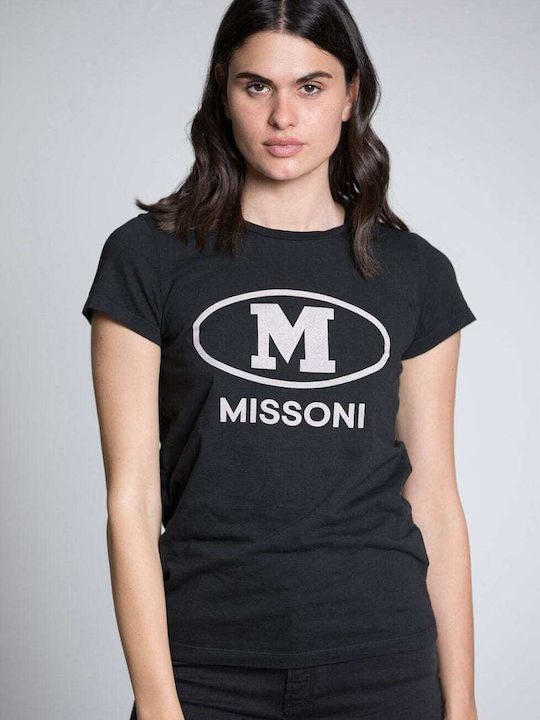 M Missoni Μαύρο Logo T-shirt M Missoni Μαύρο Logo T-shirt