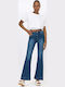 Tiffosi Jean Bootcut Ψηλομεσο Μπλε