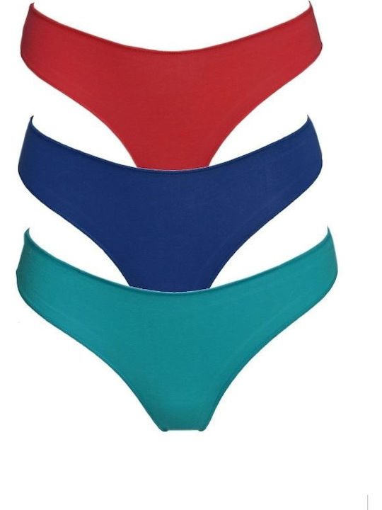 Γυναικείο Εσώρουχο Tai 3pack Second Skin Ssuw-0001-007 Τυρκουάζ-κοραλί-μπλε