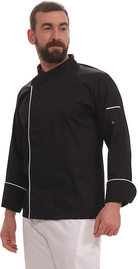 The Uniform Company Coat Chef 100% Cotton made Black