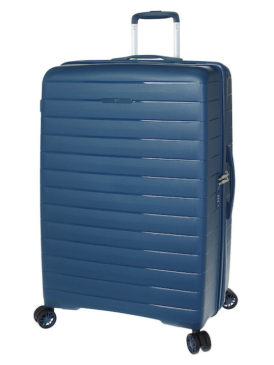 Verage Spinner Mare Valiză De Călătorie Dură Albastră Cu 4 Roți Înălțime 75 Cm
