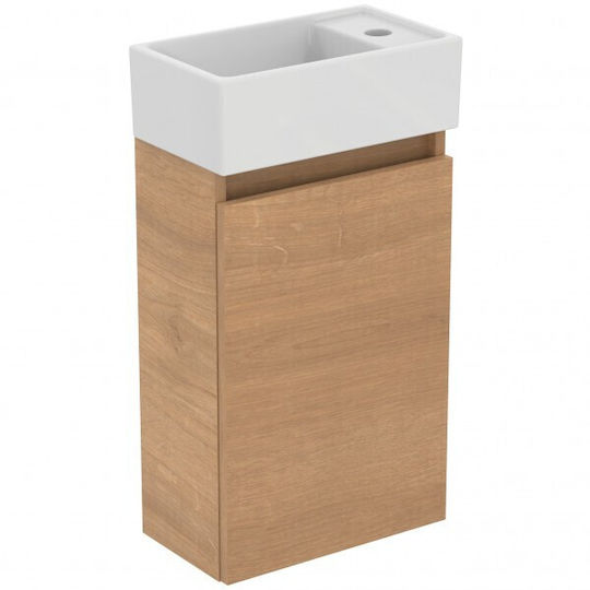 Ideal Standard Πάγκος με Νιπτήρα Μ37xΒ21xΥ67cm Καφέ Ματ Natural Oak Ideal Standard Πάγκος με Νιπτήρα Μ37xΒ21xΥ67cm Καφέ Ματ Natural Oak