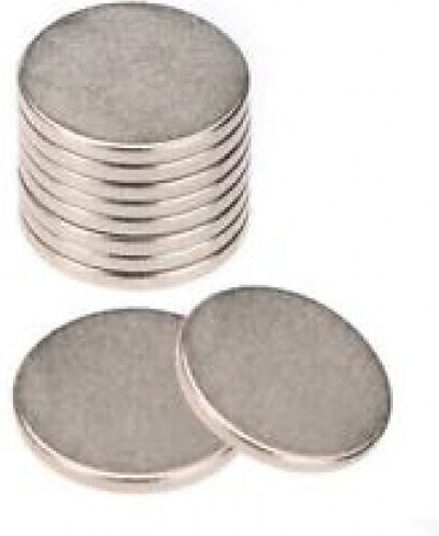 Set 10 Pieces Round Metal Magnets 10x1.5mm