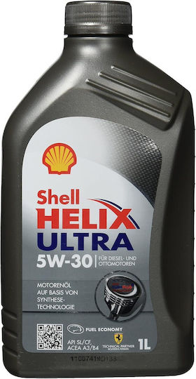 Shell Helix Ultra Συνθετικό Λάδι Αυτοκινήτου 5W-30 1lt