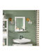 SoBuy Bathroom Mirror made of MDF with Cabinet 40x49.2cm White