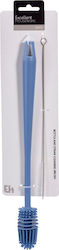 Set 2 Exzellente Haushaltsreinigungsbürsten Flaschen Strohhalm Kunststoff Edelstahl 34/26 Cm Grau