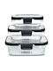 Iris Barcelona Lunchbox Glas 3Stück