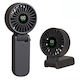 Techsuit Handheld Fan Premium Mini A10 Digital Led Display Rechargeable Usb-c Port 100 Wind Speeds 5400rpm Black