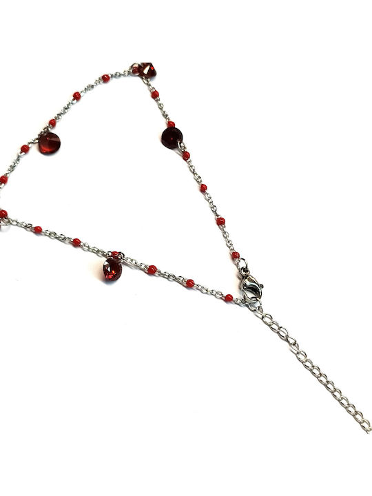 Amalfi Accessories Fußarmband aus Edelstahl Stahl