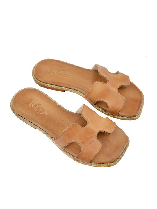 Dermatina 100 Sandale Casual Damă Din Piele Tabac