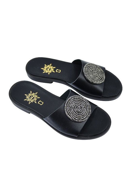 Dermatina 100 Sandale Casual Damă Din Piele Negru