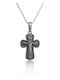 Paraxenies Cross with the Crucified from Silver with Chain