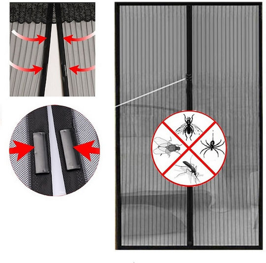 Mosquito Net for Door with Magnetic Clasp 220x100cm Mosquito Net for Door with Magnetic Clasp 220x100cm