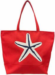 Miami Beach Stoff Strandtasche Rote Miami Beach Stoff Strandtasche Rote
