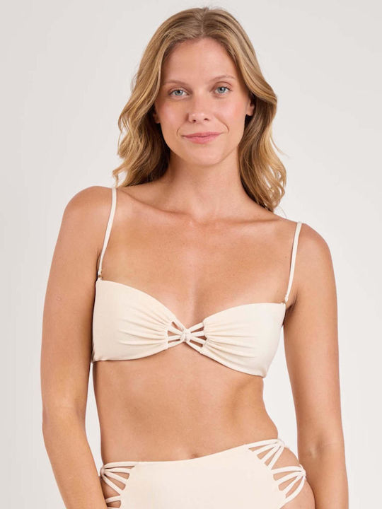 Strapless Bikini Top Natural, Iris
