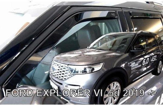 Heko Set of Windbreakers Front Car Dark Fime for Ford Explorer 2023+ 2pcs