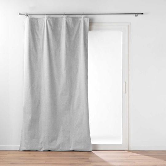 PanOikos Κουρτίνα Συσκότισης με Τρουκς Γκρι 130x270εκ.
