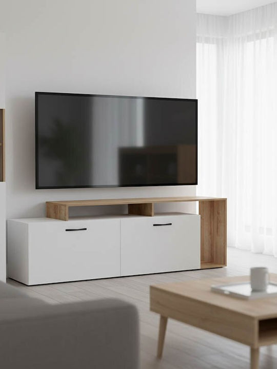 TV-Möbel Hölzernes Tobler Oak-white L170xB40xH53cm