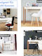 Birou de calculatoare din Lemn Alb 112.5x50x75cm